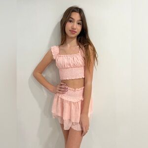 Katie J NYC Tween Bailey Top & Skort - Pink